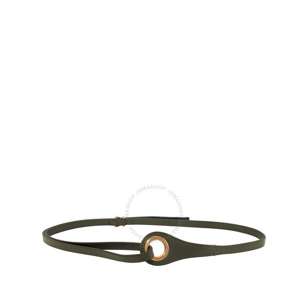 버버리 버버리 Burberry Grommet Detail Lambskin Belt In Dark Olive 8008194