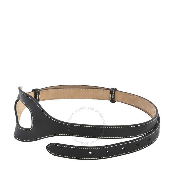 버버리 버버리 Burberry Ladies Black Leather Cut-Out Detail Belt 8039573