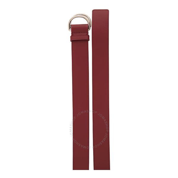 버버리 버버리 Burberry Double D-Ring Colorblock Leather Belt in Crimson/Limestone 4080253