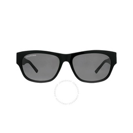 발렌시아가 Balenciaga Grey Oval Mens Sunglasses BB0164S 001 57