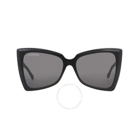 발렌시아가 Balenciaga Grey Butterfly Ladies Sunglasses BB0174S 001 57