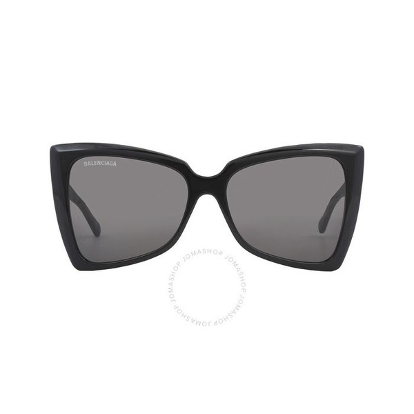 발렌시아가 발렌시아가 Balenciaga Grey Butterfly Ladies Sunglasses BB0174S 001 57