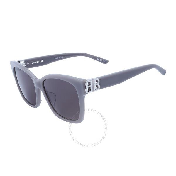 발렌시아가 발렌시아가 Balenciaga Grey Square Ladies Sunglasses BB0102SA 011 57