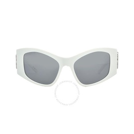 발렌시아가 Balenciaga Silver Cat Eye Ladies Sunglasses BB0287S 006 55