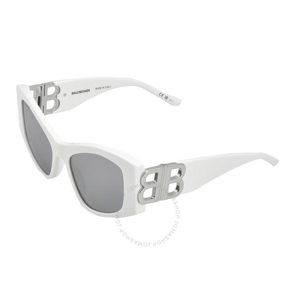 발렌시아가 발렌시아가 Balenciaga Silver Cat Eye Ladies Sunglasses BB0287S 006 55