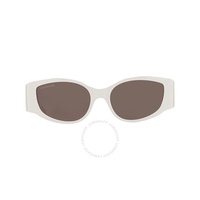 발렌시아가 Balenciaga Grey Irregular Ladies Sunglasses BB0258S 012 56