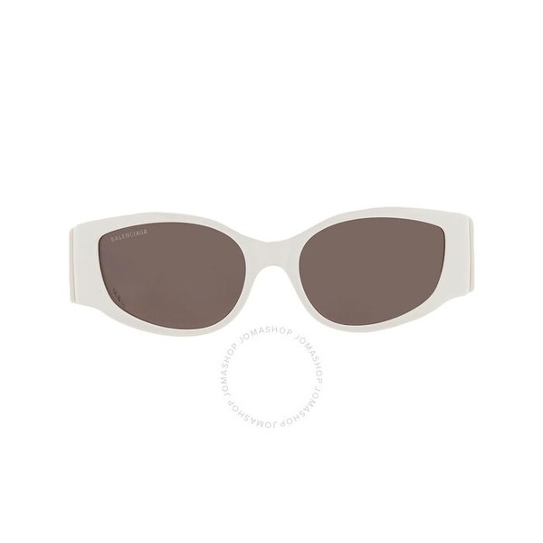 발렌시아가 발렌시아가 Balenciaga Grey Irregular Ladies Sunglasses BB0258S 012 56