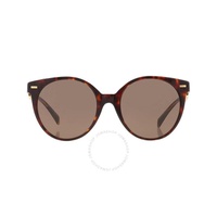 베르사체 Versace Brown Oval Ladies Sunglasses VE4442 108/3 55