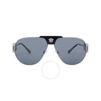 베르사체 Versace Dark Grey Pilot Mens Sunglasses VE2252 100187 63