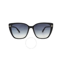 톰포드 Tom Ford Grey Gradient Cat Eye Ladies Sunglasses FT0973-K 01B 60