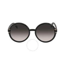 구찌 Gucci Gradient Grey Round Ladies Sunglasses GG1067S 001 58