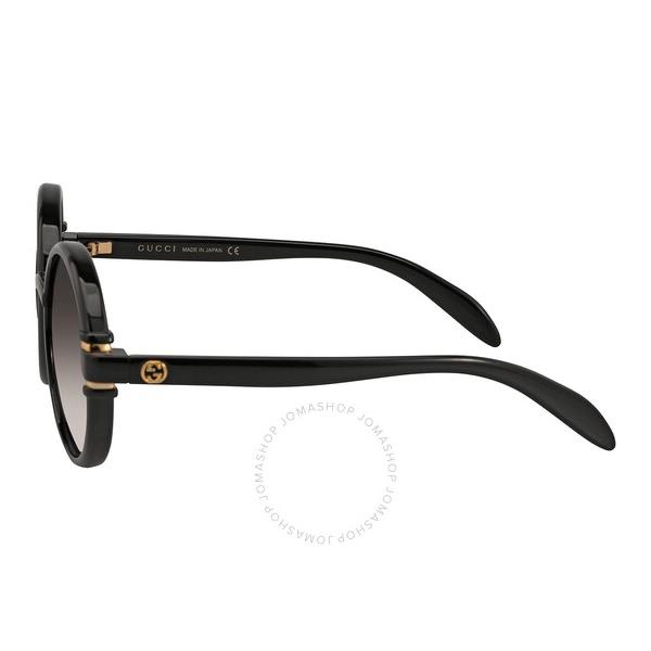 구찌 구찌 Gucci Gradient Grey Round Ladies Sunglasses GG1067S 001 58