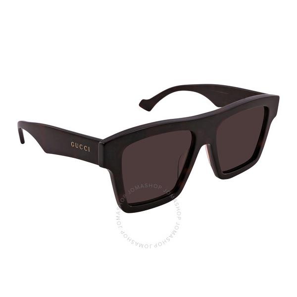 구찌 구찌 Gucci Brown Square Unisex Sunglasses GG0962S 011 55