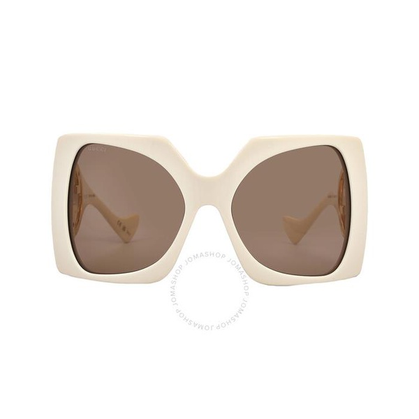 구찌 구찌 Gucci Brown Wrap Ladies Sunglasses GG1255S 002 64