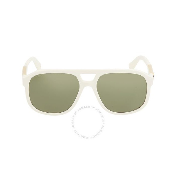 구찌 구찌 Gucci Green Navigator Unisex Sunglasses GG1188S 005 58