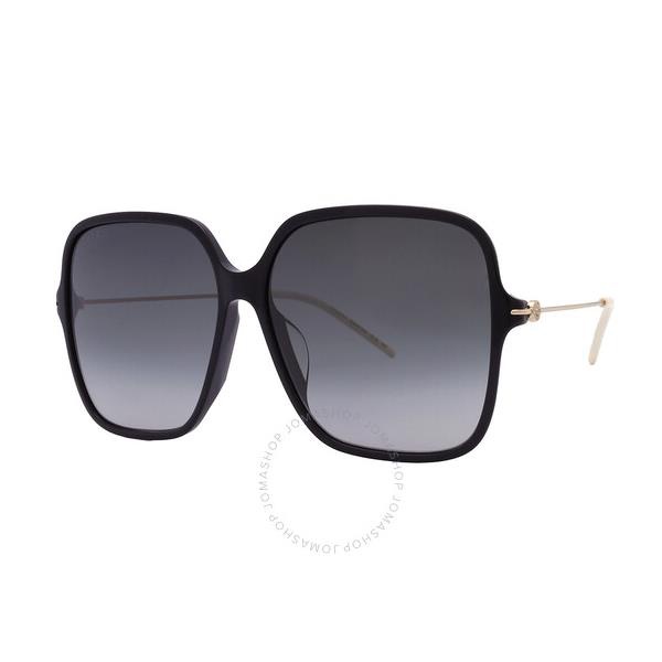 구찌 구찌 Gucci Grey Butterfly Ladies Sunglasses GG1267SA 001 60