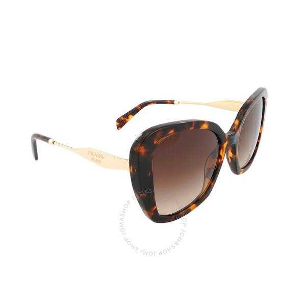 프라다 Prada Brown Gradient Butterfly Ladies Sunglasses PR 03YS VAU6S1 53