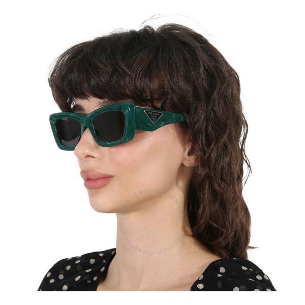 프라다 Prada Dark Grey Cat Eye Ladies Sunglasses PR 13ZSF 16D5S0 52