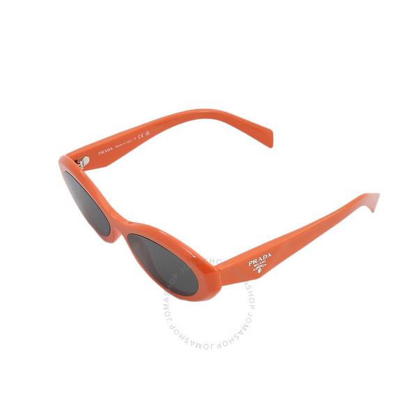 프라다 Prada Dark Gray Irregular Ladies Sunglasses PR 26ZS 12L08Z 55