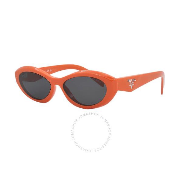 프라다 Prada Dark Gray Irregular Ladies Sunglasses PR 26ZS 12L08Z 55