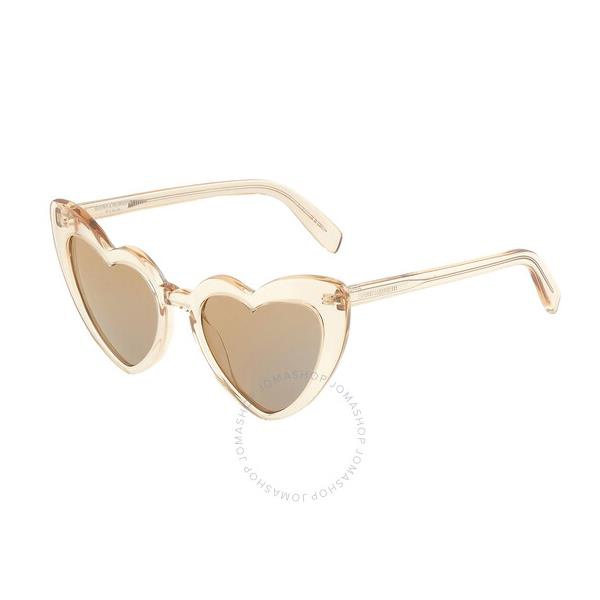 생로랑 생로랑 Saint Laurent Copper Irregular Ladies Sunglasses SL 181 LOULOU 027 54