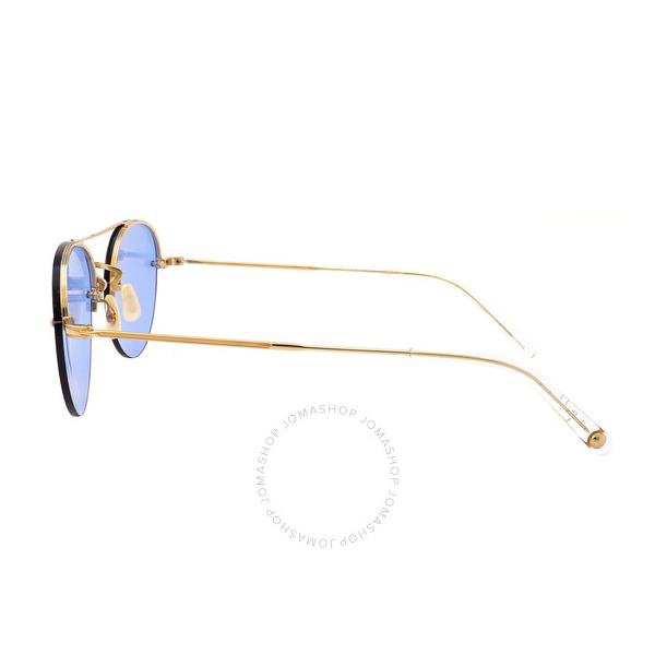  Garrett Leight Beaumont Blue Magic Round Ladies Sunglasses 4041 G-CR/BM 53