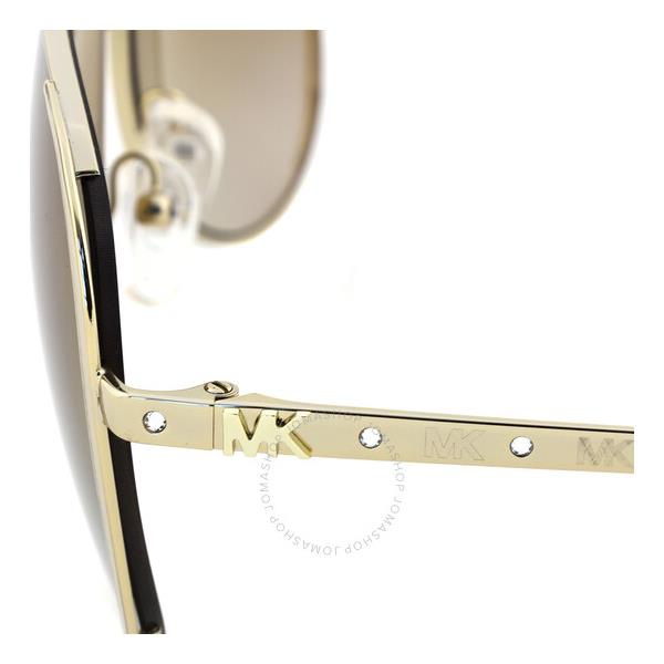 마이클 코어스 Michael Kors Chelsea Bright Gold Grey Gradient Mirror Pilot Ladies Sunglasses MK1101B 1014GO 60