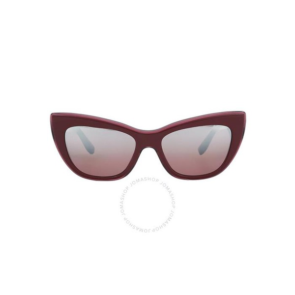 돌체앤가바나 돌체앤가바나 Dolce & Gabbana Pink Mirror Silver Gradient Cat Eye Ladies Sunglasses DG4417 32477E 58