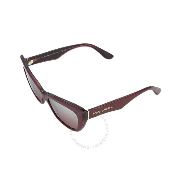 돌체앤가바나 돌체앤가바나 Dolce & Gabbana Pink Mirror Silver Gradient Cat Eye Ladies Sunglasses DG4417 32477E 58