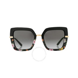 돌체앤가바나 Dolce & Gabbana Gray Gradient Black Square Ladies Sunglasses DG4373 34008G 52