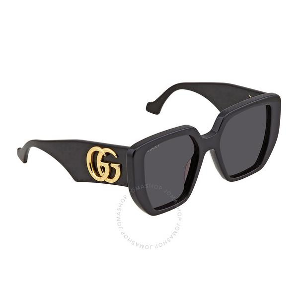 구찌 구찌 Gucci Grey Geometric Ladies Sunglasses GG0956S 003 54