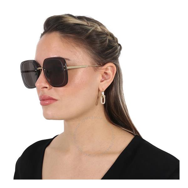  ULTRA디올 DIOR Smoke Square Ladies Sunglasses CD40031U 10A 65