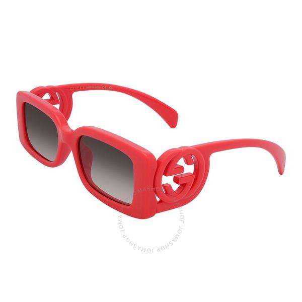 구찌 구찌 Gucci Brown Gradient Rectangular Ladies Sunglasses GG1325S 005 54