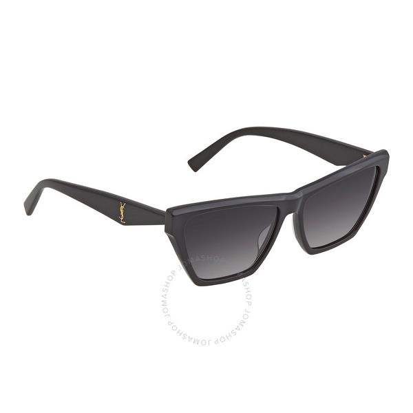 생로랑 생로랑 Saint Laurent Grey Gradient Cat Eye Ladies Sunglasses SL M103 001 58