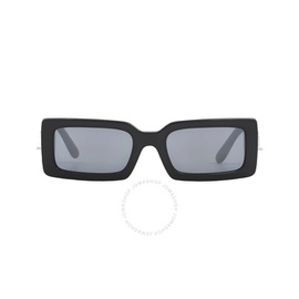 돌체앤가바나 Dolce & Gabbana Grey Mirror Black Rectangular Ladies Sunglasses DG4416 501/6G 53