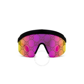 구찌 Gucci Pink Logo Shield Ladies Sunglasses GG1477S 004 99
