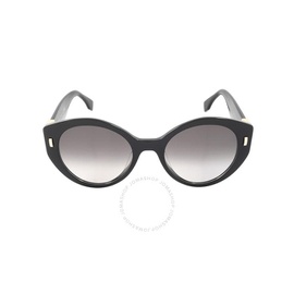 펜디 Fendi Gradient Smoke Round Ladies Sunglasses FE40037U 01B 55