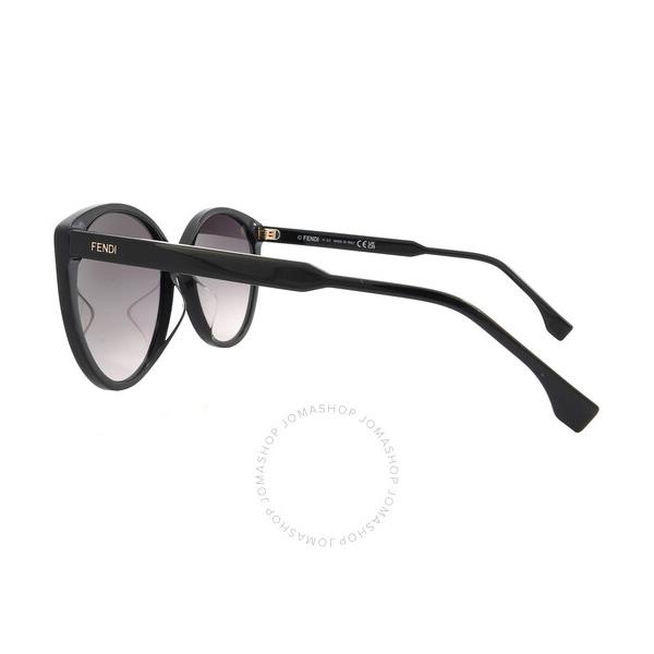 펜디 펜디 Fendi Gradient Smoke Cat Eye Ladies Sunglasses FE40029U 01B 59
