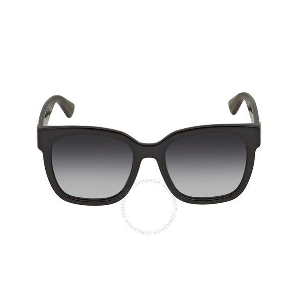 구찌 구찌 Gucci Grey Gradient Square Ladies Sunglasses GG0034SN 002 54