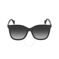 구찌 Gucci Grey Butterfly Ladies Sunglasses GG1071S 001 55