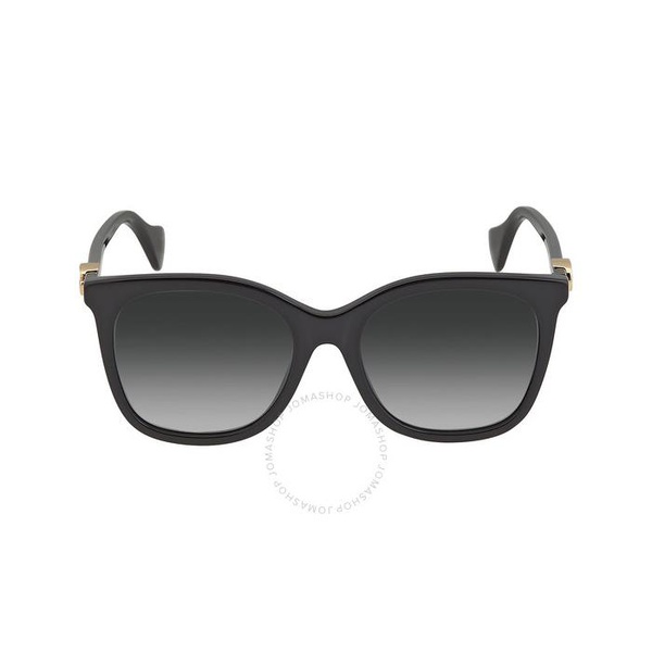 구찌 구찌 Gucci Grey Butterfly Ladies Sunglasses GG1071S 001 55