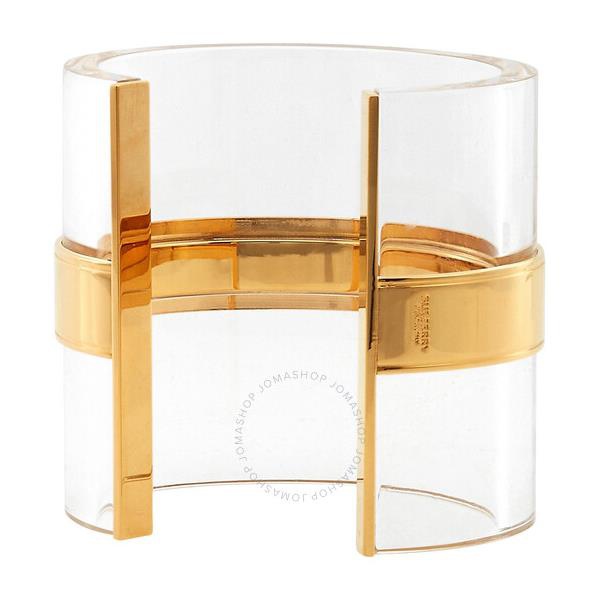 버버리 버버리 Burberry Ladies Light Gold/Crystal Resin And Gold-Plated Cylindrical Cuff 8035373