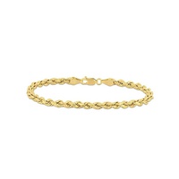 A모우 MOUR Rope Chain Bracelet In 14K Yellow Gold 7.25 inches JMS005092