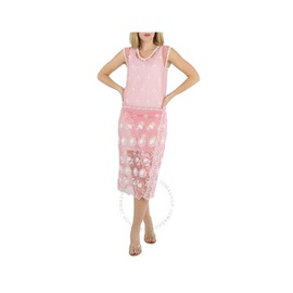 버버리 Burberry Ladies Sleeveless Chantilly Lace Embroidered Tulle Dress 4546769