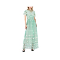버버리 Burberry Ladies Round-neck Embroidered-tulle Dress 4546879