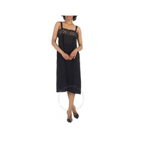 메종마르지엘라 Maison Margiela Ladies Black Silk Viscose Midi Dress S51DD0009S76578-900