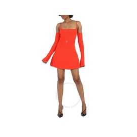 Mach & Mach Ladies Red Samantha Heart-Detail Rib Knit Mini Dress R23-C0204-KN5-2S4