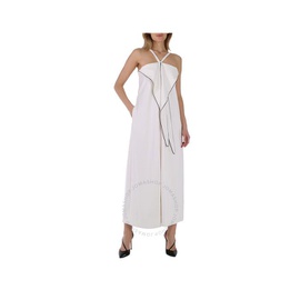 버버리 Burberry White Stretch Jersey Drape Detail Gown 8014204