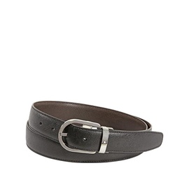 몽블랑 Reversible Leather Belt Saffiano-printed Black/Brown, Cut-to-size 113834
