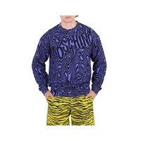 모스키노 Moschino Mens Moire-Effect Cotton Logo Sweatshirt A1713-5227-1278